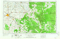 Lubbock Texas Historical topographic map, 1:250000 scale, 1 X 2 Degree, Year 1954