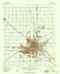 Lubbock Texas Historical topographic map, 1:62500 scale, 15 X 15 Minute, Year 1957