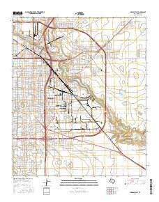 Lubbock East Texas Current topographic map, 1:24000 scale, 7.5 X 7.5 Minute, Year 2016
