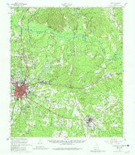 Lufkin Texas Historical topographic map, 1:62500 scale, 15 X 15 Minute, Year 1949