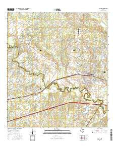 Luling Texas Current topographic map, 1:24000 scale, 7.5 X 7.5 Minute, Year 2016