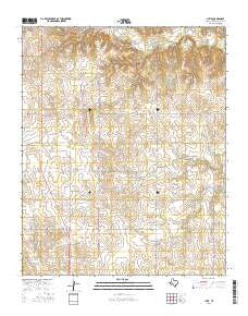 Lutie Texas Current topographic map, 1:24000 scale, 7.5 X 7.5 Minute, Year 2016