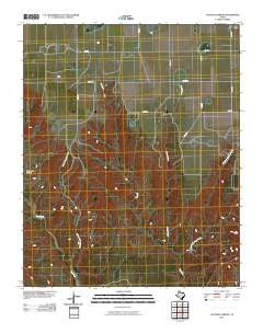 Luttrell Springs Texas Historical topographic map, 1:24000 scale, 7.5 X 7.5 Minute, Year 2010