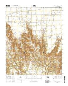 Luttrell Springs Texas Current topographic map, 1:24000 scale, 7.5 X 7.5 Minute, Year 2016