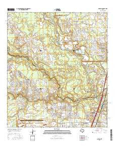 Maedan Texas Current topographic map, 1:24000 scale, 7.5 X 7.5 Minute, Year 2016