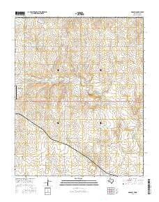 Magoun Texas Current topographic map, 1:24000 scale, 7.5 X 7.5 Minute, Year 2016