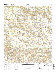 Malone Texas Current topographic map, 1:24000 scale, 7.5 X 7.5 Minute, Year 2016