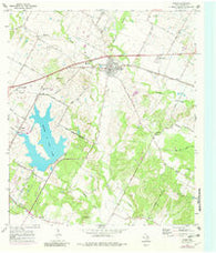 Manor Texas Historical topographic map, 1:24000 scale, 7.5 X 7.5 Minute, Year 1968
