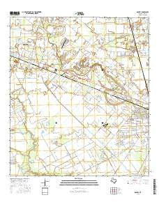 Manvel Texas Current topographic map, 1:24000 scale, 7.5 X 7.5 Minute, Year 2016