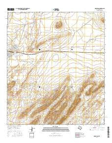 Marathon Texas Current topographic map, 1:24000 scale, 7.5 X 7.5 Minute, Year 2016