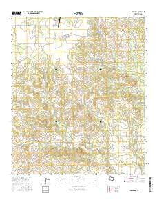 Maryneal Texas Current topographic map, 1:24000 scale, 7.5 X 7.5 Minute, Year 2016
