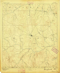 Mason Texas Historical topographic map, 1:125000 scale, 30 X 30 Minute, Year 1887
