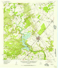 Mathis Texas Historical topographic map, 1:62500 scale, 15 X 15 Minute, Year 1954
