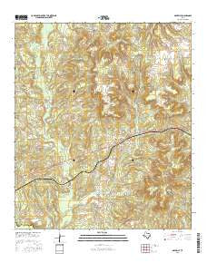 Maydelle Texas Current topographic map, 1:24000 scale, 7.5 X 7.5 Minute, Year 2016