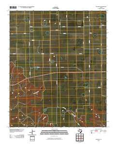 McAdoo Texas Historical topographic map, 1:24000 scale, 7.5 X 7.5 Minute, Year 2010