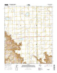 McAdoo Texas Current topographic map, 1:24000 scale, 7.5 X 7.5 Minute, Year 2016