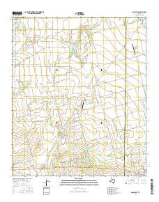 McCaulley Texas Current topographic map, 1:24000 scale, 7.5 X 7.5 Minute, Year 2016