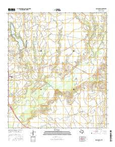McClanahan Texas Current topographic map, 1:24000 scale, 7.5 X 7.5 Minute, Year 2016