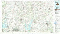 McKinney Texas Historical topographic map, 1:100000 scale, 30 X 60 Minute, Year 1985