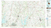 McKinney Texas Historical topographic map, 1:100000 scale, 30 X 60 Minute, Year 1985
