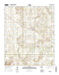 Megargel Texas Current topographic map, 1:24000 scale, 7.5 X 7.5 Minute, Year 2016