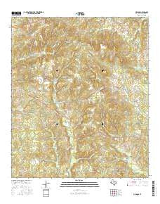 Melrose Texas Current topographic map, 1:24000 scale, 7.5 X 7.5 Minute, Year 2016