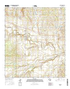 Melvin Texas Current topographic map, 1:24000 scale, 7.5 X 7.5 Minute, Year 2016