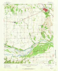 Memphis Texas Historical topographic map, 1:62500 scale, 15 X 15 Minute, Year 1961