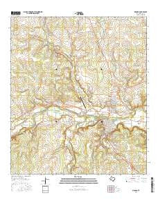 Menard Texas Current topographic map, 1:24000 scale, 7.5 X 7.5 Minute, Year 2016