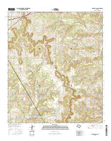 Mercers Gap Texas Current topographic map, 1:24000 scale, 7.5 X 7.5 Minute, Year 2016