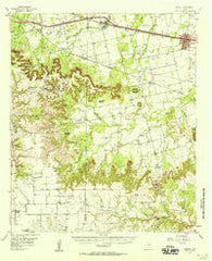 Merkel Texas Historical topographic map, 1:62500 scale, 15 X 15 Minute, Year 1957
