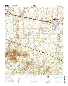 Merkel West Texas Current topographic map, 1:24000 scale, 7.5 X 7.5 Minute, Year 2016