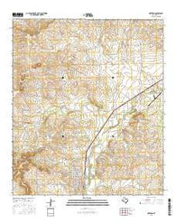 Mertzon Texas Current topographic map, 1:24000 scale, 7.5 X 7.5 Minute, Year 2016