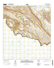 Mesa De Anguila Texas Current topographic map, 1:24000 scale, 7.5 X 7.5 Minute, Year 2016