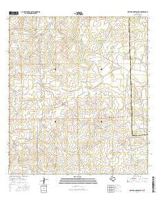 Mesteno Creek South Texas Current topographic map, 1:24000 scale, 7.5 X 7.5 Minute, Year 2016