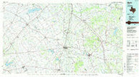 Mexia Texas Historical topographic map, 1:100000 scale, 30 X 60 Minute, Year 1985
