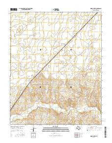 Middle Water Texas Current topographic map, 1:24000 scale, 7.5 X 7.5 Minute, Year 2016