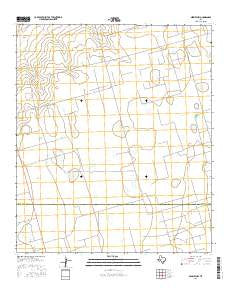 Midkiff NW Texas Current topographic map, 1:24000 scale, 7.5 X 7.5 Minute, Year 2016