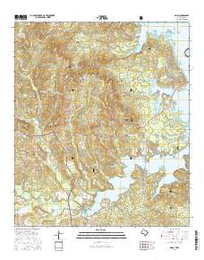 Milam Texas Current topographic map, 1:24000 scale, 7.5 X 7.5 Minute, Year 2016