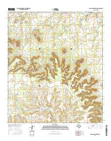 Millican Mountains Texas Current topographic map, 1:24000 scale, 7.5 X 7.5 Minute, Year 2016