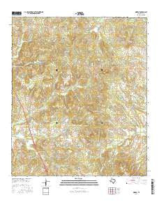 Minden Texas Current topographic map, 1:24000 scale, 7.5 X 7.5 Minute, Year 2016