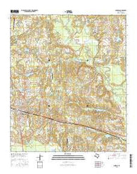 Mineola Texas Current topographic map, 1:24000 scale, 7.5 X 7.5 Minute, Year 2016
