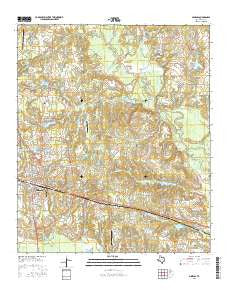 Mineola Texas Current topographic map, 1:24000 scale, 7.5 X 7.5 Minute, Year 2016