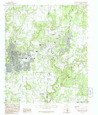 Mineral Wells East Texas Historical topographic map, 1:24000 scale, 7.5 X 7.5 Minute, Year 1984