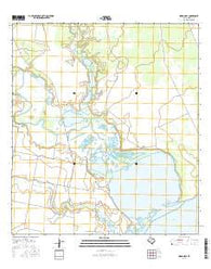 Mission Bay Texas Current topographic map, 1:24000 scale, 7.5 X 7.5 Minute, Year 2016