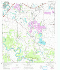 Missouri City Texas Historical topographic map, 1:24000 scale, 7.5 X 7.5 Minute, Year 1970