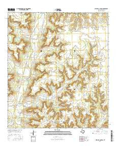 Mitchell Canyon Texas Current topographic map, 1:24000 scale, 7.5 X 7.5 Minute, Year 2016