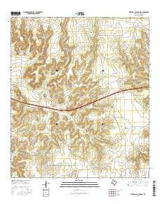Mitchell Canyon NE Texas Current topographic map, 1:24000 scale, 7.5 X 7.5 Minute, Year 2016