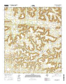 Mitchell Draw Texas Current topographic map, 1:24000 scale, 7.5 X 7.5 Minute, Year 2016