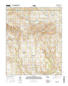 Mobeetie Texas Current topographic map, 1:24000 scale, 7.5 X 7.5 Minute, Year 2016